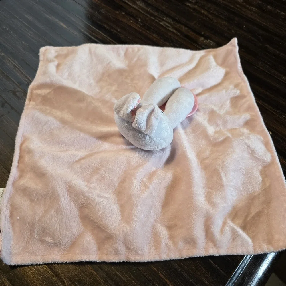 Forever Baby Bunny Pink Teether Security Blanket Rabbit Crinkle Ears Lovey